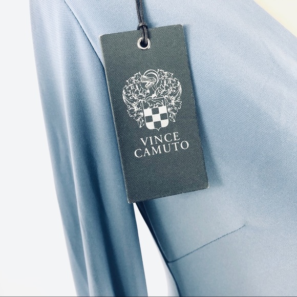 NWT Vince Camuto Long Sleeve Ruched Evening Gown - Picture 6 of 8